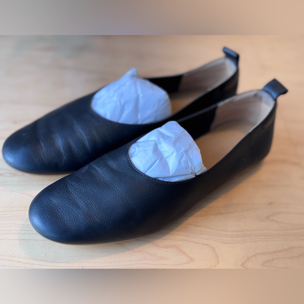 Everlane Black Leather Flats